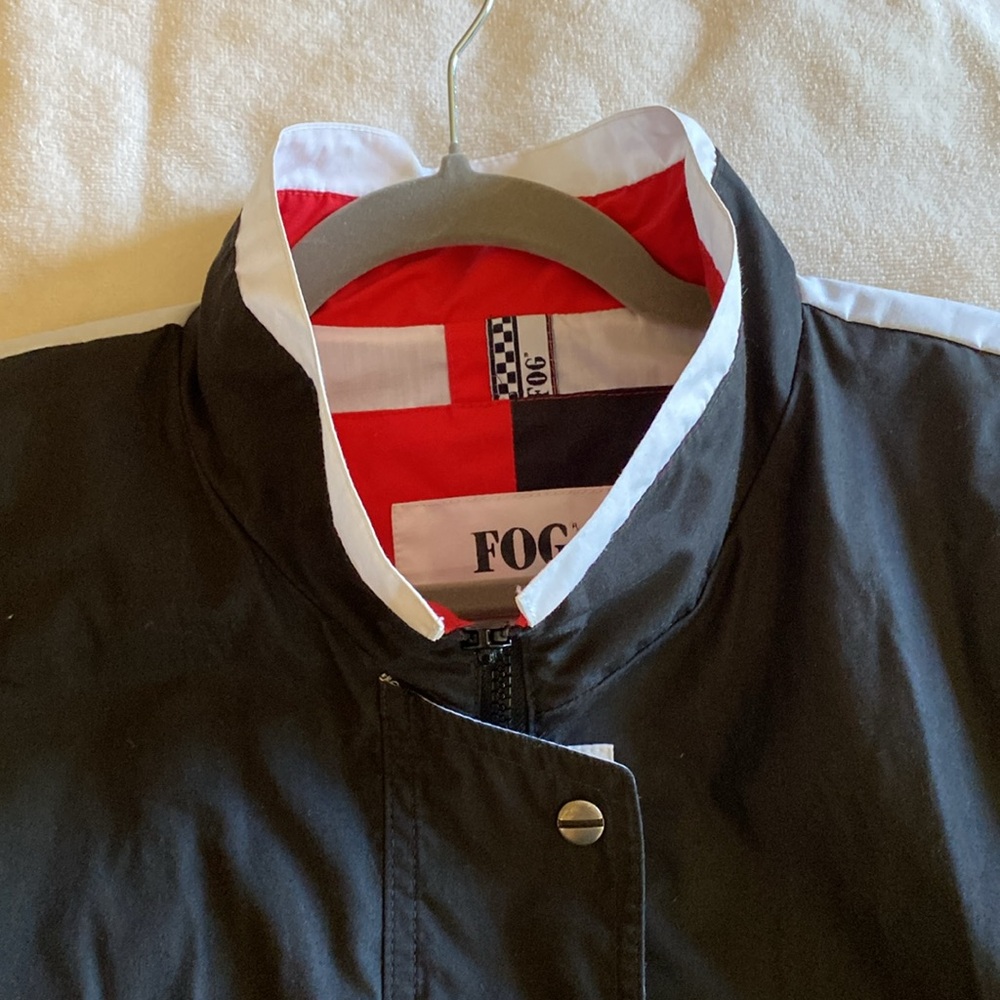 London Fog Black and White Windbreaker Jacket - Picture 5 of 11